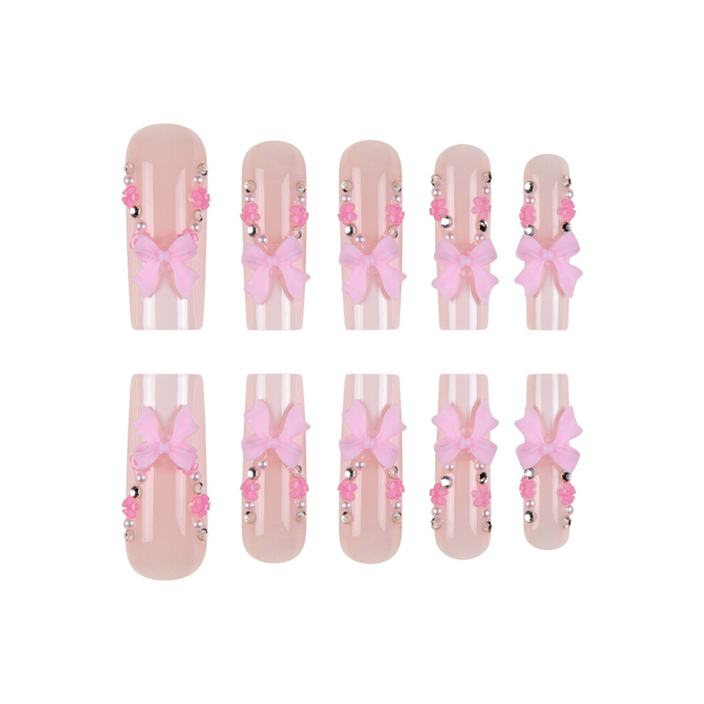 Dachuang Beauty Pink 24Pcs Fake Nails, Chip-Proof & Smudge-Proof