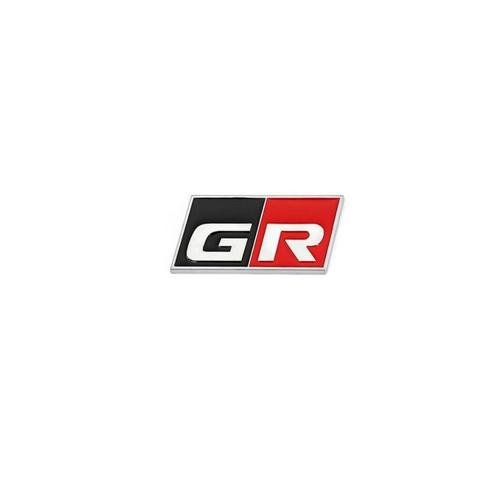(Matte ) Gr 3D Rear Trunk Adhesive Emblem Badge Gazoo Corolla 86 Supra Yaris Silver 4069369402067
