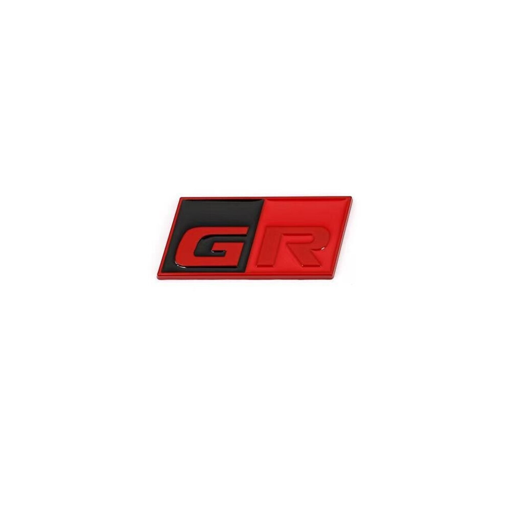 (Red) Gr 3D Rear Trunk Adhesive Emblem Badge Gazoo Corolla 86 Supra Yaris Red 4069369402074