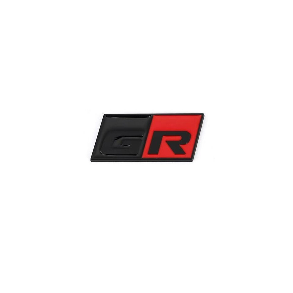 (Black) Gr 3D Rear Trunk Adhesive Emblem Badge Gazoo Corolla 86 Supra Yaris Black 4069369402081