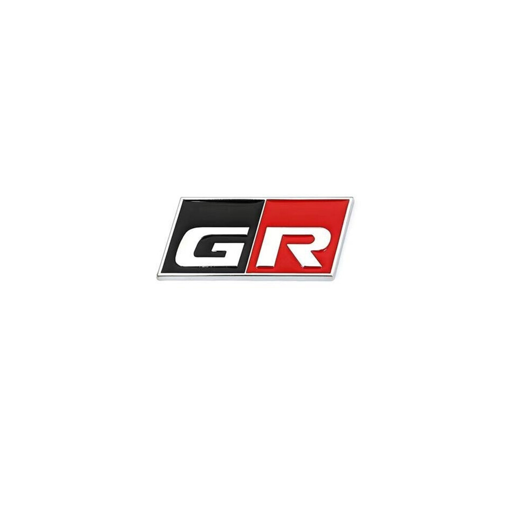 (Bright ) Gr 3D Rear Trunk Adhesive Emblem Badge Gazoo Corolla 86 Supra Yaris Silver 4069369402050