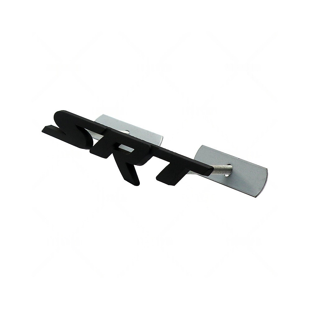 (Black) Srt Front Grille Emblem Zinc Alloy 14.3*2.3Cm Car Badge Decoration Black 4069369402197