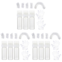 3Sets Wit Haarverfkit Met Applicator Plastic Voor Gemakkelijk Kleuren