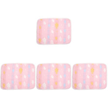 4Pcs Pink Baby Sleeping Underpads Washable Breathable Bed Protection