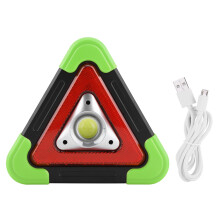 LED Warning Lights Emergency Road Triangles with4Modes Rechargeable Safety Triangles Solar Powered Waterproof Triangle Foldable Handle for Outdoor