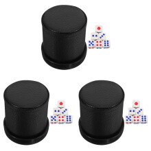 3Sets ABS Dobbelbekers Zwart Praktisch Voor Spelletjes En Bargebruik