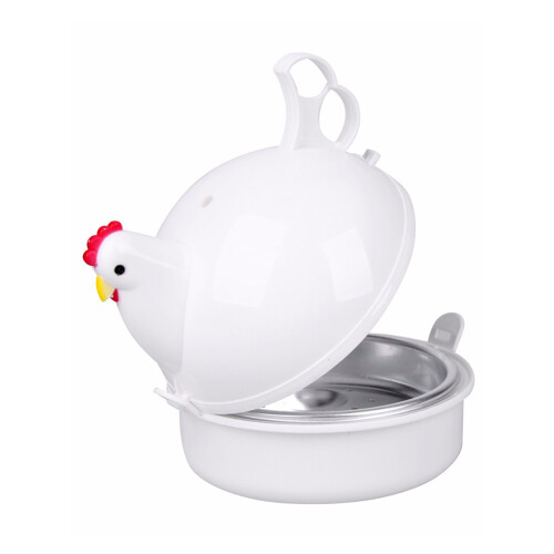 Electric Egg Cooker Chicken Shape Microwave Egg Boiler4Eggs Capacity Egg Steamer Maker With Food Grade Materials Multi Function Automatic 1