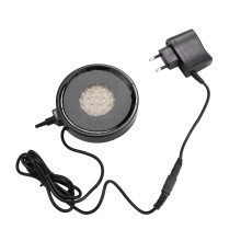LED Pond Bubbler Light with Rechargeable Battery, Waterproof Design Color Changing Fish Tank Air Stone Disk, Decorative & Durable for Aquariums and