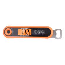 Professional Grade Food Thermometer With Orange Backlit Screen And Rotatable Probe Digital Instant Read Kitchen Thermometer For BBQ Oil Fry Candy
