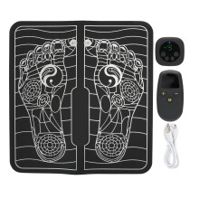 EMS Pulse Foot Massager for Pain Relief, Wireless Control Remote Operated Muscle Relaxation Pad, Overheating Protection with USB Powered Design