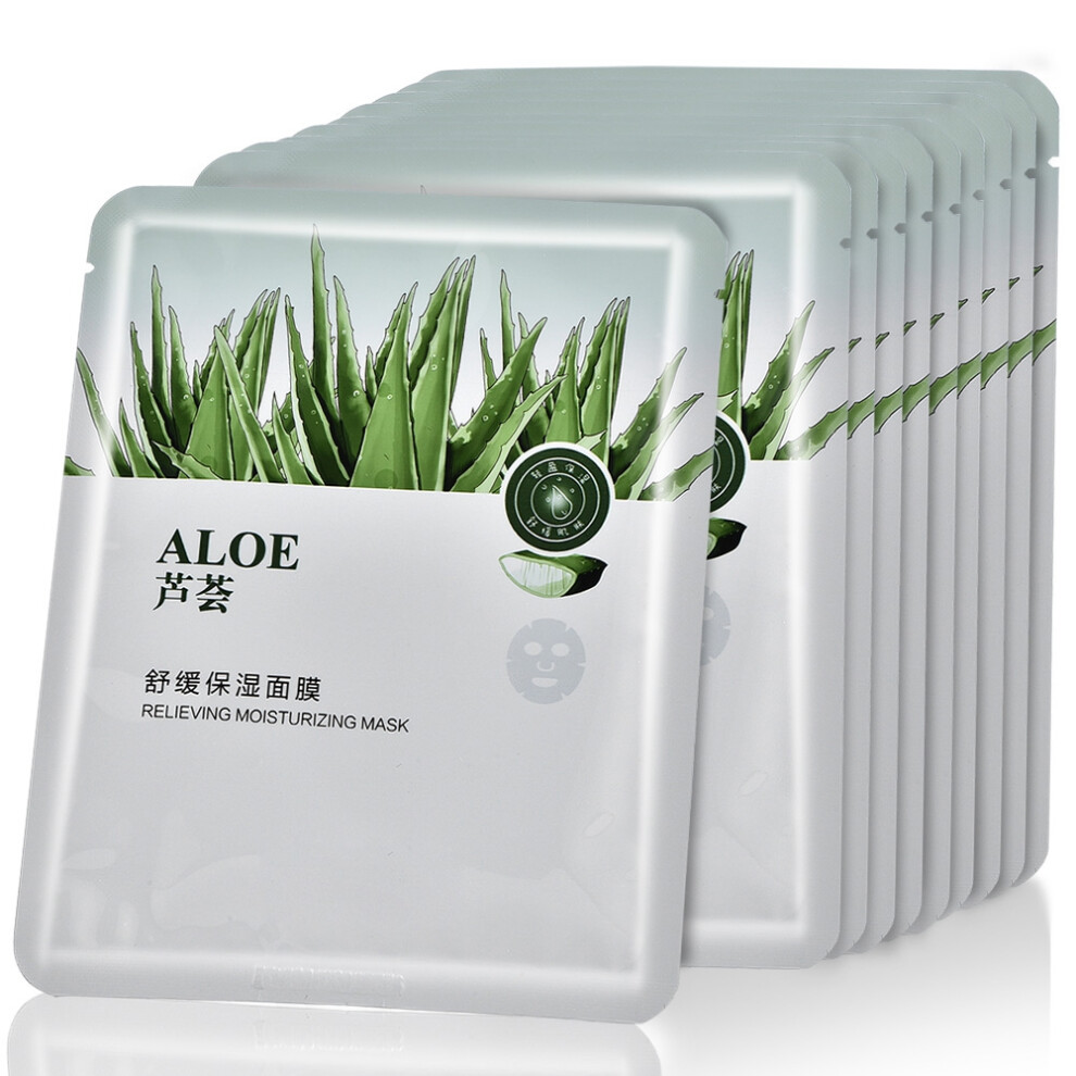 Lightweight Essence Aloe Vera Hydrating Face Mask Natural Ingredients Soothing Skin Care Repairing Nourishing Calming Facial Mask For Daily Skincare