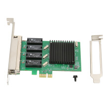 4-poorts Gigabit Ethernet-kaart met Realtek RTL8111H-controller, stabiele prestaties, kabelstatus testen, PCIe X1-compatibel, flexibele