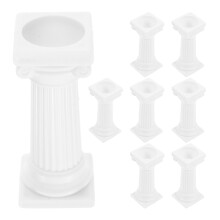 40Pièces Pieds Support Gâteau Tubulaires Blancs Pour Mariage