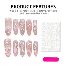 (A738, XS) Conch Cat Eye Nail Stickers for Parties