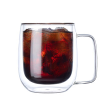 Microwave Safe Mugs Double Wall Glasses Borosilicate Glass Cups Insulated Coffee Mugs Heat Resistant Glassware For Espresso Desserts