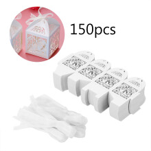 Wedding Favor Boxes With Heart Shaped Hollow Design Elegant Pearlescent Art Paper Containers Suitable For Bridal Showers And Birthday Parties