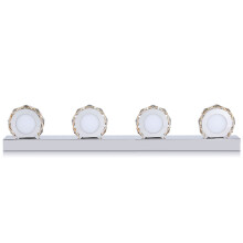 Moderní stolní světlo K9Crystal, elegantní evropské designové osvětlení se zrcadlem, nerezová základna, nastavitelná teplota barev, LED