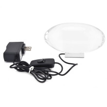 Portable Tri-Fold Magnifying Mirror LED Light Base LED Lighted Crystal Base With Sunset Glow For Home Office Decor Multicolor LED Display Stand