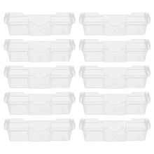 Transparent Plastic Bins for Home Storage, Versatile Narrow Shelving Baskets - Durable Clear Organizer Containers with Handle Support for Kitchen
