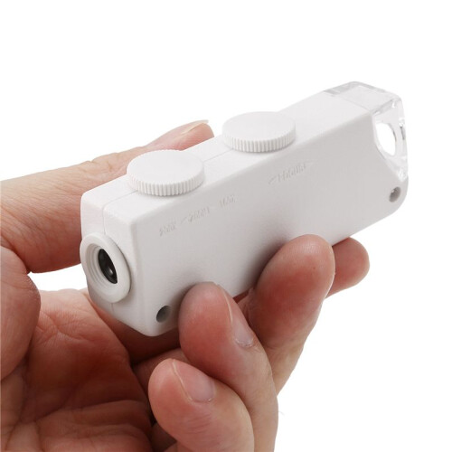 New Handheld 160X-200X  LENS LED Lighted Pocket Microscope Magnifier Loupe 2