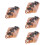 5Pcs PU Artificial Croissant Bread Model Light Brown for Kitchen Decor 11