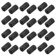24pcs Valve Stem Caps Car Tyre Valve Stem Covers Caps, black