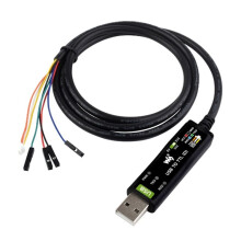 Waveshare Przemysłowy Kabel Modułu Szeregowego USB na TTL (D) FT232RNL 300bps-3Mbps dla Modułu Debugowania Portu Szeregowego Raspberry Pi 5