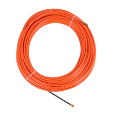 4Mm 30 MÈTres De Dispositif De Guidage Orange En Nylon De Câble ÉLectrique Push Pullers Duct Snake Rodder Fish Tape Wire