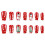 Christmas Snowman Press On Nails - 50 Char 3