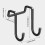 (Black) Stainless Steel Double Hook for Cabinet/Bathroom 1