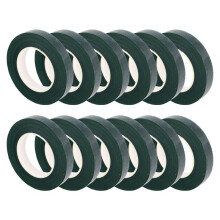 12 Pcs Floral Tape Florist Stem Wrap Green Tape for Bouquet Flowers and Crafts Making