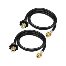 2 Pack 6FT Propane Adapter Hose 1Lb to 20Lb,POL Male Connection Hose for Buddy Heater, Stove, Porta