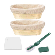Banneton Bread Proofing Baskets - Round Banneton Sourdough Proving Baskets Natural Rattan Proofing Bread Basket Tools