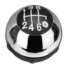 6 Speed Gear Stick Shift Lever Knob Manual Transmission 55344048 for 500 2012-2018 Bright Silver