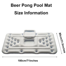 Beer Pong Poolmatta 28 Koppar Hål Flytande Rad Uppblåsbar Poolmadrass Vattenbord Underhållning Flytande Dyna