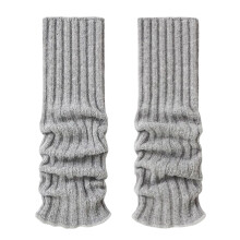 (Hemp Ash) Wool Knit Leg Warmers for Dance Yoga Sports