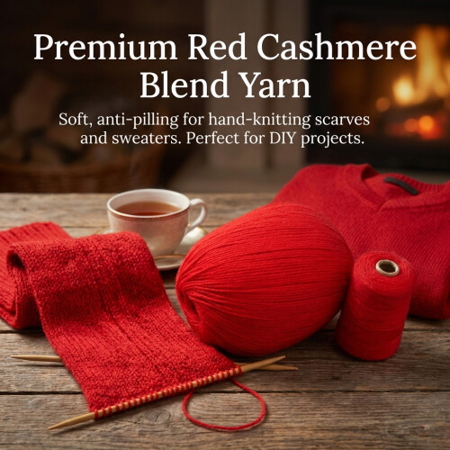 (12 Bright Red) Anti-Pilling Wool Yarn for Knitting 1