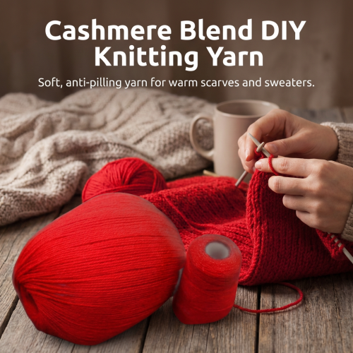 (12 Bright Red) Anti-Pilling Wool Yarn for Knitting 2