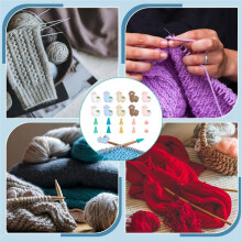 10 Pcs Alpaca Shape Knitting Needle Stoppers, 30 Pcs Knitting Needle Point Protectors Silicone Stitch Stoppers Knitting