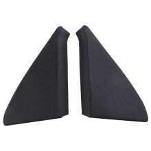 Black ABS 1 Pair Door Mirror Cover Trim Panel Mount Triangle Fit for - - GLI MK2 191837993 191837994