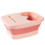 (Pink, Uncovered) Collapsible Foot Spa with Massage 1