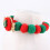 (L) Festive Pet Collar - Red & Green Bow Tie 1