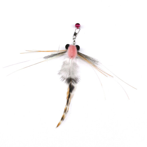 (Pink, Floral style) Cat Teaser Wand: Reflective, Safe & Interactive Play
