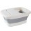 (White, With Cover) Collapsible Foot Spa with Massage 3