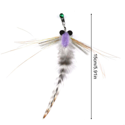 (Purple, Floral style) Cat Teaser Wand: Reflective, Safe & Interactive Play 2