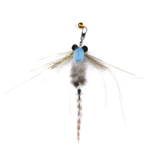 (Sky Blue, Floral style) Canne à Chat: Insecte Réfléchissant & Interactif 1