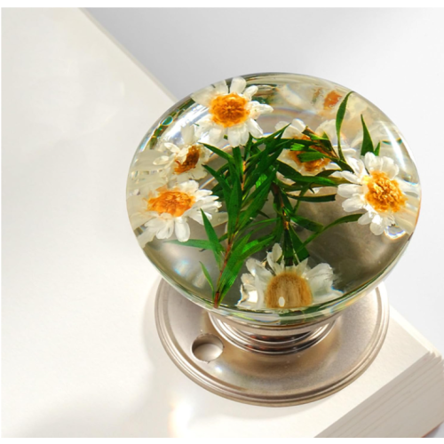 (1PCS) Vintage Floral Resin Cabinet Knobs - 50 Chars