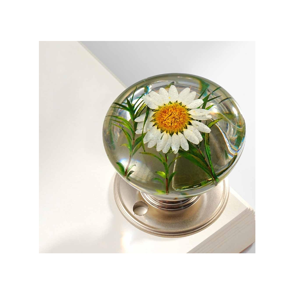 (1Pcs) Vintage Floral Resin Cabinet Knobs - 50 Chars 6253032895869