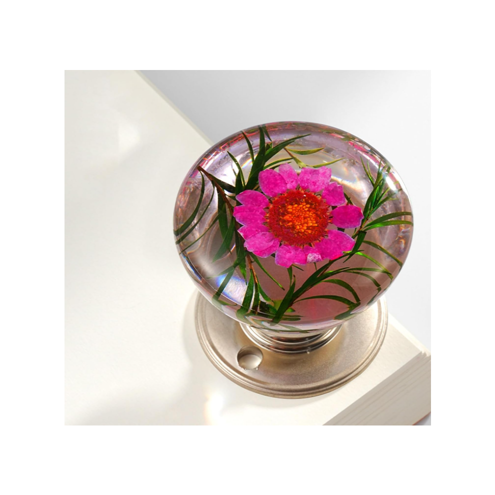 (1Pcs) Vintage Floral Resin Cabinet Knobs - 50 Chars 6253032895906
