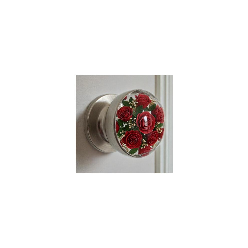 (1Pcs) Vintage Floral Resin Cabinet Knobs - 50 Chars 6253032895821